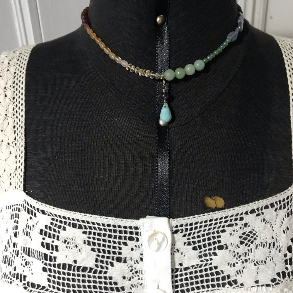 Chakra Necklace- a rainbow of Semi-Precious Stones